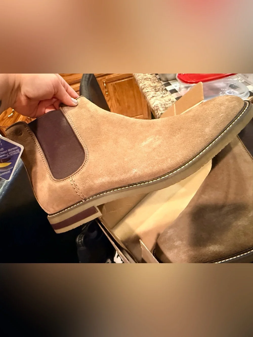 *NEW* Clarks - Men's Jaxen Chelsea - Taupe Suede Boots - size 13